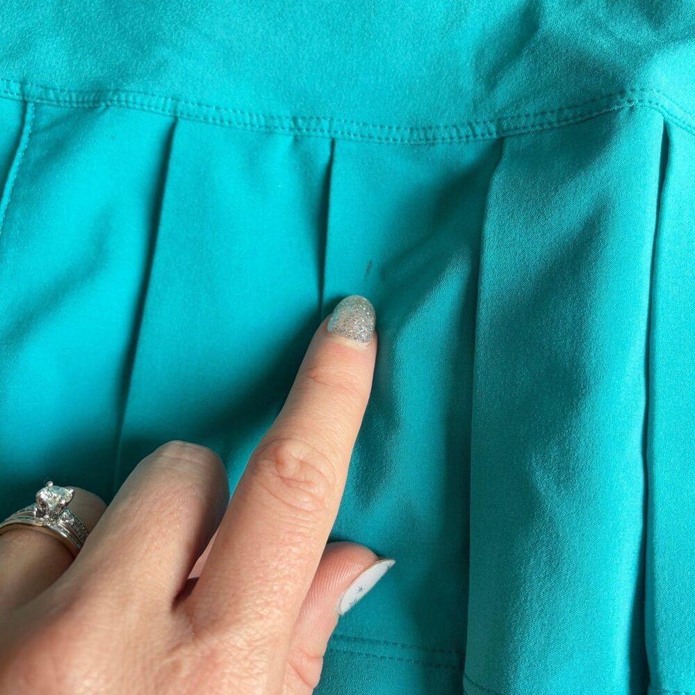 Nike Women's Dri Fit Pleated Tennis Skirt Skort Green Size Medium - Picture 6 of 6